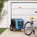 vidaXL Hondenfietstrailer oxfordstof en ijzer blauw en grijs, Verzenden, Nieuw