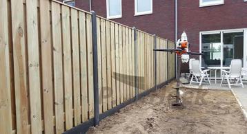 Hout/beton schutting 21 Planks €115 incl. montage