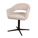 Eetkamerstoel met armleuning | Stof | Champagne | DS4U, Huis en Inrichting, Stoelen, Ophalen of Verzenden, Nieuw