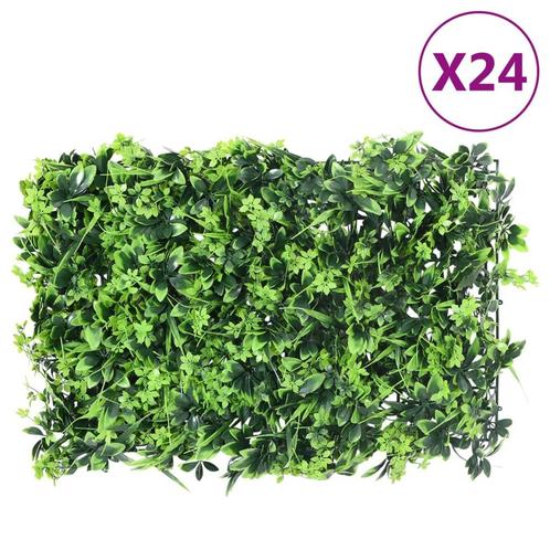 Hek met kunstbladeren24 st 40x60 cm groen (Tuinieren), Tuin en Terras, Overige Tuin en Terras, Nieuw, Verzenden