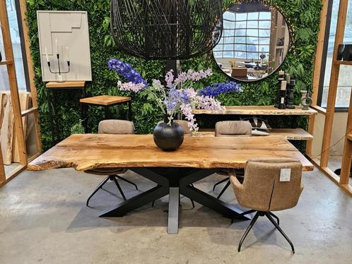 Tafel | Eettafel | Robuuste tafel | Boomstam | LEEGVERKOOP *, Huis en Inrichting, Tafels | Eettafels, 50 tot 100 cm, 200 cm of meer