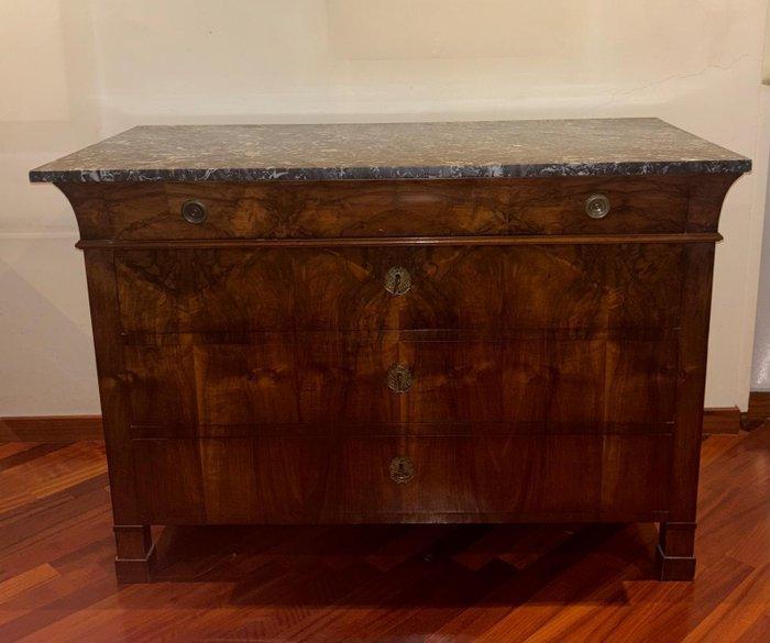 Ladekast - Walnoot, Marmer, Antiek en Kunst, Antiek | Overige Antiek