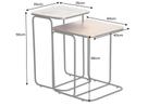 Salontafel ABSTRACT set van 2 40cm goud silver zwart metaal, Huis en Inrichting, Tafels | Salontafels, Ophalen of Verzenden, Nieuw
