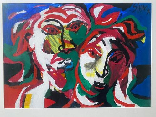 Fred Sieger (1902-1999) - Dubbel Portret, Antiek en Kunst, Kunst | Schilderijen | Modern