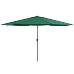 Parasol 390cm Groen - Retourdeal - 46% Korting!, Tuin en Terras, Ophalen of Verzenden, Nieuw, 3 tot 4 meter, Stokparasol