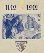 België 1942 - Orval blok met CURIOSITEIT : Foutieve Opdruk, Postzegels en Munten, Postzegels | Europa | België, Gestempeld