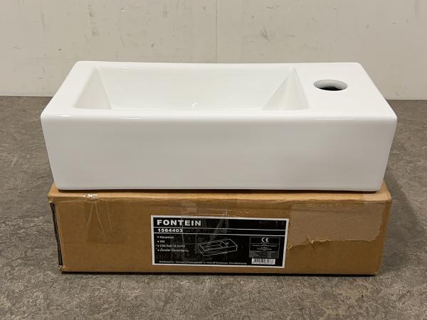 Veiling - Beaux fontein 365x185mm met kraangat Poitiers wit, Doe-het-zelf en Verbouw, Sanitair