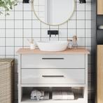 vidaXL Wastafelblad 100x60x1,5 cm massief beukenhout, Huis en Inrichting, Keuken | Keukenelementen, Verzenden, Nieuw, Bruin