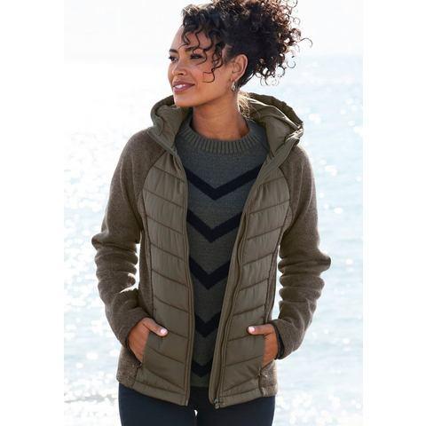 Vivance Gewatteerde jas met tricot-fleece-mouwen, Kleding | Dames, Jassen | Zomer, Nieuw, Verzenden