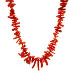 Vintage bloedkoraal collier met gouden sluiting 14 krt, Ophalen of Verzenden, Nieuw