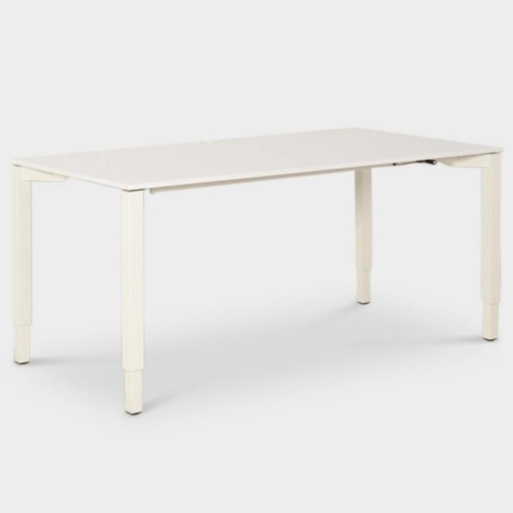 Twinform bureau, wit blad, 160 x 80 cm, hoogte instelbaar, Huis en Inrichting, Bureaus, Ophalen of Verzenden