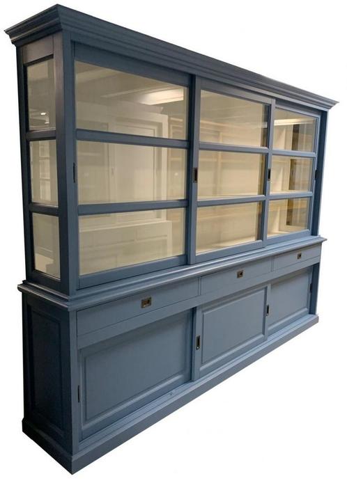 Buffetkast oud blauw Putten 300cm soft close, Huis en Inrichting, Kasten | Buffetkasten, Ophalen of Verzenden