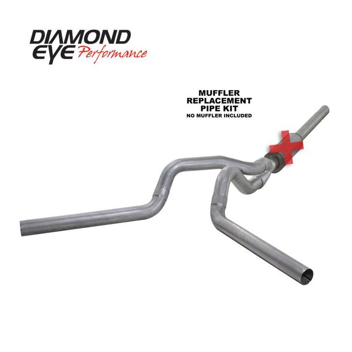 Diamond Eye KIT 4in Catback MFLR RPLCMENT PIPE DUAL AL:, Auto-onderdelen, Uitlaatsystemen, Ophalen of Verzenden