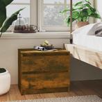 vidaXL Nachtkastjes 2 st 50x39x43,5 cm bewerkt hout gerookt, Minder dan 45 cm, Verzenden, Nieuw, Minder dan 55 cm