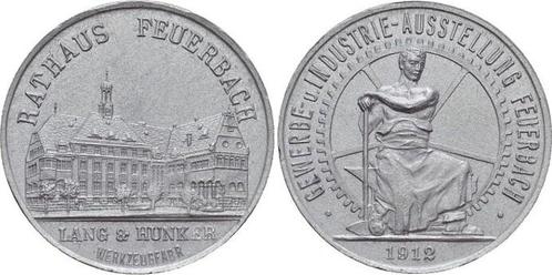 Medaille 1912 Wuerttemberg-stuttgart, Stadt, Postzegels en Munten, Penningen en Medailles, Verzenden
