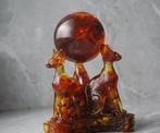 3 Baltische Amber Sphynx katten houden een Amber Ball vast, Nieuw