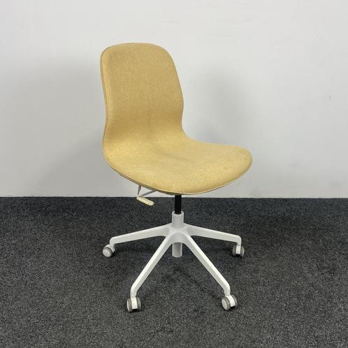 Bureaustoel Langfjall - Gele Zitting, Huis en Inrichting, Bureaustoelen, Bureaustoel, Wit, Gebruikt, Ergonomisch, Ophalen of Verzenden
