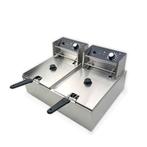 HCB Dubbele friteuse - 2 x 6 liter - 2 x 230V - RVS, Verzenden, Nieuw in verpakking, Fornuis, Frituur en Grillen