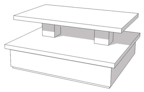 Glossy witte piramide tafel 150 x 135 x 70 cm, Zakelijke goederen, Kantoor en Winkelinrichting | Winkel en Inventaris