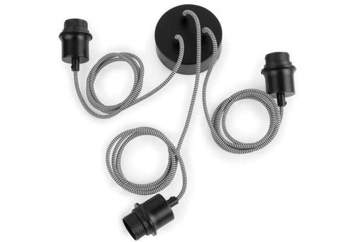 Good&amp;Mojo Ophangsysteem / 3 z / w textiel draad 1,5m, Antiek en Kunst, Antiek | Lampen, Verzenden