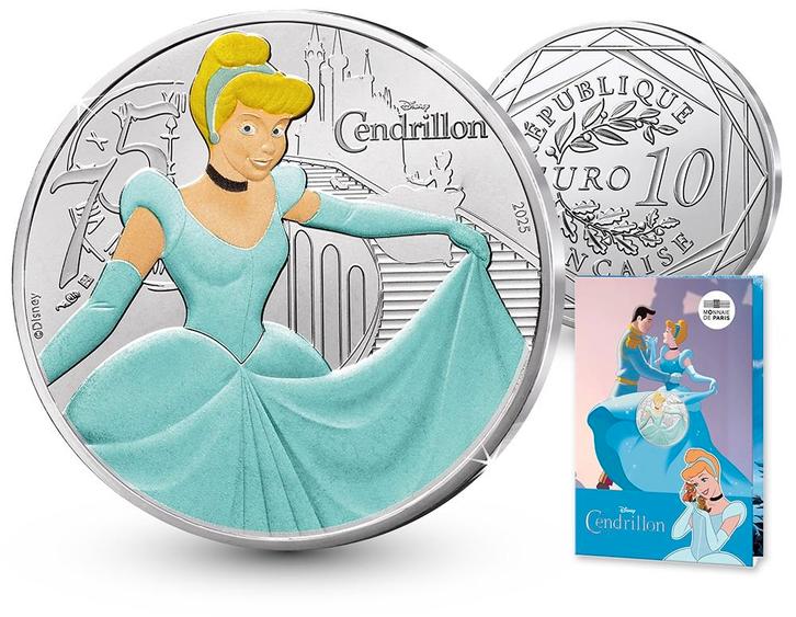 10 Euro Disney Assepoester Frankrijk 2025, Postzegels en Munten, Munten en Bankbiljetten | Verzamelingen, Verzenden