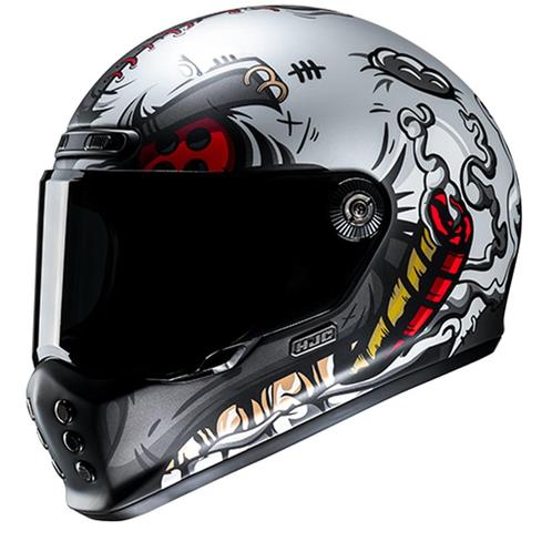 HJC V10 Vatt Wit Grijs Integraalhelm, Motoren, Kleding | Motorhelmen, Integraalhelm, Heren, L, Nieuw met kaartje, HJC, Verzenden