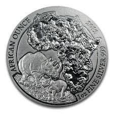 Rwanda / Ruanda African Rhino 1 oz 2012 (capsule), Postzegels en Munten, Munten | Afrika, Losse munt, Zilver, Overige landen, Verzenden