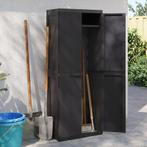 vidaXL Tuinkast 65x37x165 cm polypropeen zwart, Verzenden, Nieuw
