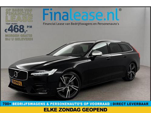 Volvo V90 2.0 T4 R-Design 190PK 20LMV LED h/k Camera €468pm, Auto's, Volvo, Lease, Automaat, Stationwagon, Benzine, Zwart, Verzenden