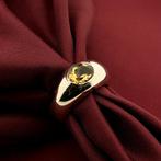 18 Krt. Witgouden ring met citrien (gebolde ring, exclusief), 18 tot 19, Gebruikt, Overige kleuren, Ophalen of Verzenden