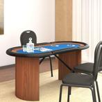 vidaXL Pokertafel voor 10 spelers 160x80x75 cm blauw, Huis en Inrichting, Verzenden, Nieuw