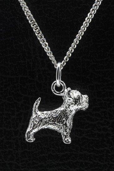 Zilveren West highland white Terrier huismodel ketting ha..., Sieraden, Tassen en Uiterlijk, Kettinghangers, Verzenden