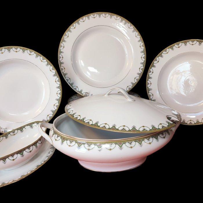 Signé A. Lanternier & Cie - Tafelservies (10) -, Antiek en Kunst, Antiek | Meubels | Tafels