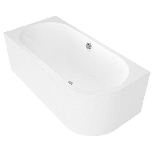 Ligbad Polysan Astra 160x75x60 cm Asymmetrisch Links Wit, Doe-het-zelf en Verbouw, Sanitair, Bad, Nieuw, Ophalen of Verzenden
