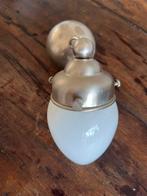 Lamp (4) - glas / nikkel, Antiek en Kunst