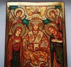 Icoon - Heilige Moeder van God, Jezus Christus en Johannes, Antiek en Kunst