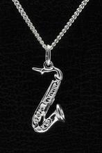 Zilveren Saxofoon ketting hanger - middel 2, Sieraden, Tassen en Uiterlijk, Verzenden, Nieuw