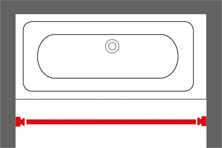 Sealskin Seallux Douchegordijnstang - 125-220 cm - Chroom, Huis en Inrichting, Badkamer | Badtextiel en Accessoires, Nieuw, Ophalen of Verzenden