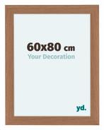 Fotolijst 60x80 cm - Noten- Hout - Licht - MDF - Como, Huis en Inrichting, Woonaccessoires | Lijsten, Verzenden, Nieuw