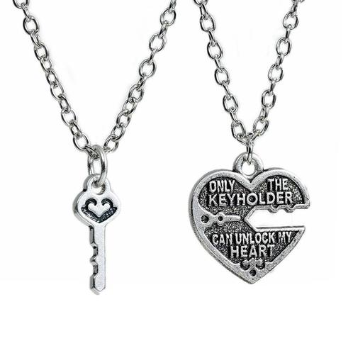 Fako Bijoux® - Vriendschapsketting - Hart & Sleutel, Sieraden, Tassen en Uiterlijk, Kettingen, Verzenden