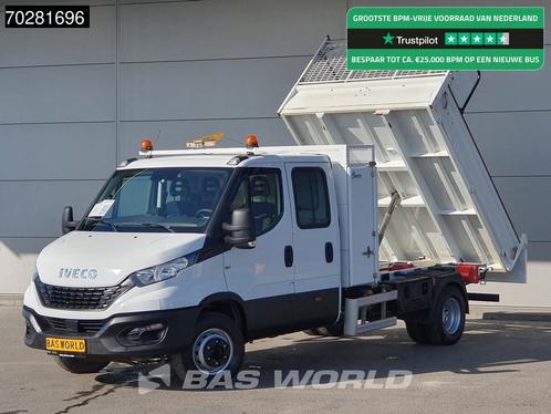 Iveco Daily 70C18 3.0L Kipper Dubbel Cabine Dubbellucht 3,5t, Auto's, Bestelauto's, Lease, Handgeschakeld, Financial lease, Wit