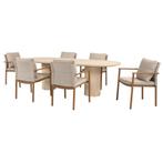 Hampton Safina dining tuinset 240x105xH75 cm 7 delig mortex, Tuin en Terras, Tuinsets en Loungesets, Ophalen of Verzenden, Nieuw