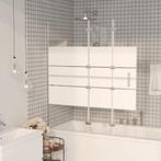 vidaXL Douchewand inklapbaar 120x140 cm ESG wit, Doe-het-zelf en Verbouw, Sanitair, Verzenden, Nieuw