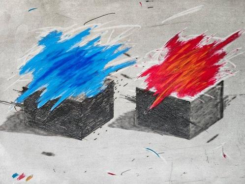 Josef Hirthammer (1951) - Color cubes, Antiek en Kunst, Antiek | Overige Antiek
