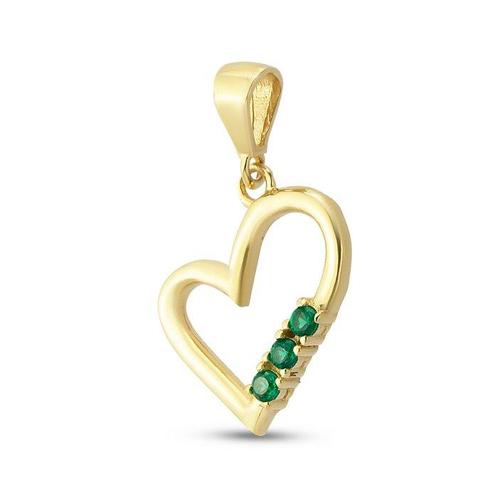 Zonder Minimumprijs - Hanger - 14 karaat Geel goud Smaragd, Sieraden, Tassen en Uiterlijk, Antieke sieraden