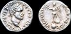 68-69ad Roman Galba Ar quinarius Victory standing left on..., Verzenden