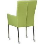 Leren eetkamerstoel Deal met armleuning - Toledo Lime, Huis en Inrichting, Stoelen, Leren eetkamerstoel Deal met armleuning - Toledo Lime (felgroen) - Poten staal vierkant RVS past perfect in uw interieur als u woonstijl: Modern is.