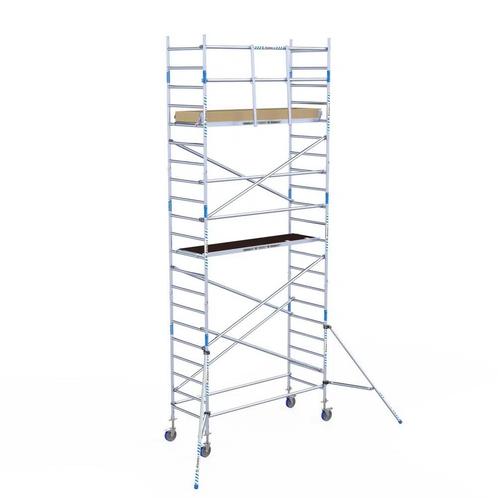 ALX rolsteiger 90 x 7,2m WH met voorloopleuning, Doe-het-zelf en Verbouw, Steigers, Rolsteiger of Kamersteiger, Nieuw, 5 meter of hoger