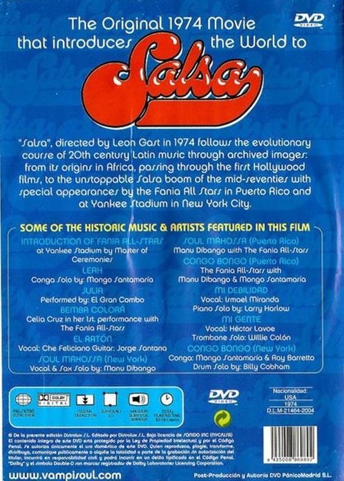 Salsa (The Film) DVD The Fania All-Stars, Cd's en Dvd's, Dvd's | Muziek en Concerten, Verzenden