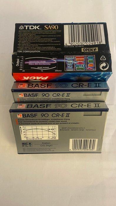 TDK, BASF - SA-90EB5, BASF-90 CR-E II Lege audiocassette -, Audio, Tv en Foto, Radio's